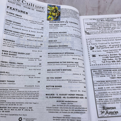 2002 Aug - Bee Culture Magazine - Bees Beekeeping Honey M32