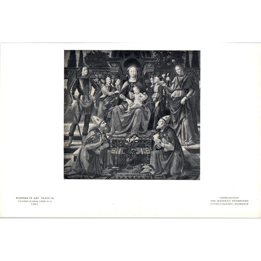 The Madonna Enthroned - Ghirlandaio c1905 Art Print D13