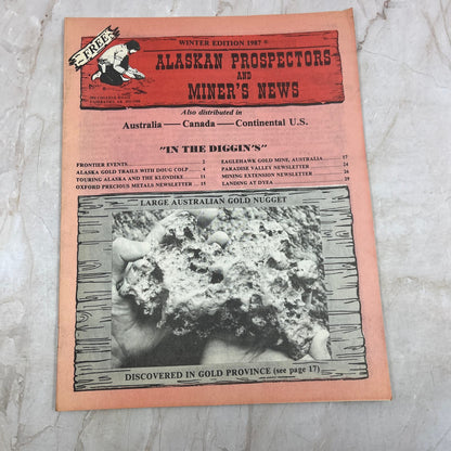 1987 Winter - Alaskan Prospectors and Miners News Magazine Gold Discovery M20