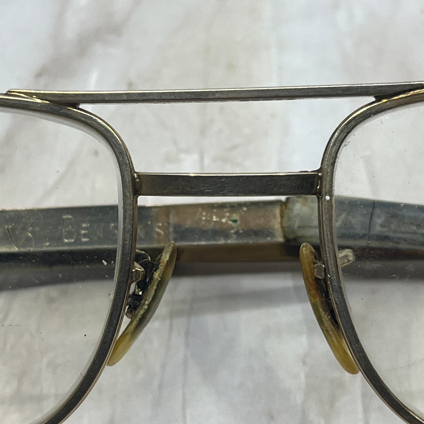 Vintage Benson's 12k GF Aviator Glasses Eyeglasses Frames 5 3/4 England SB8