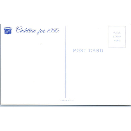 1980 Cadillac Coupe Brown Vintage Postcard PC11
