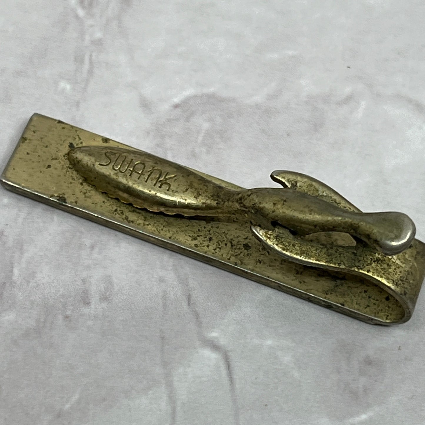 Vintage MCM Swank Agate Tie Clip Clasp Tie Bar SC1