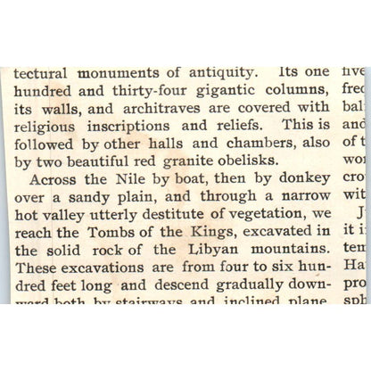 The Memnon Statues c1890 Victorian Print AE8-CH10