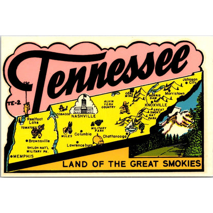 1960s Original Tennessee Points of Interest (Water) Decal 2.5x4" AH4-M1