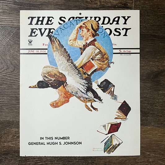 Norman Rockwell June 30 The Saturday Evening Post Repro Cover Vintage 9x11 V10