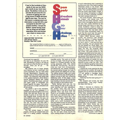 Odyssey Space Exploration UFO Sci-Fi Magazine Order Blank 1967 Ad AG1-17