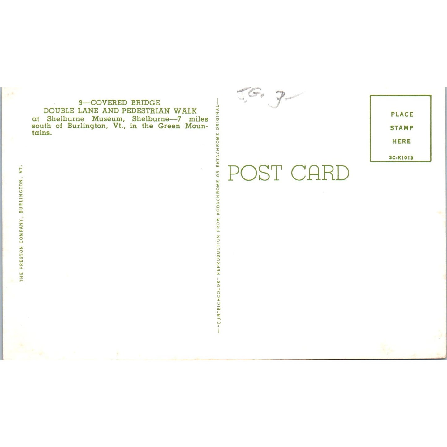 Covered Bridge Shelburne Museum Burlington VT Vintage Bridge Postcard PD3