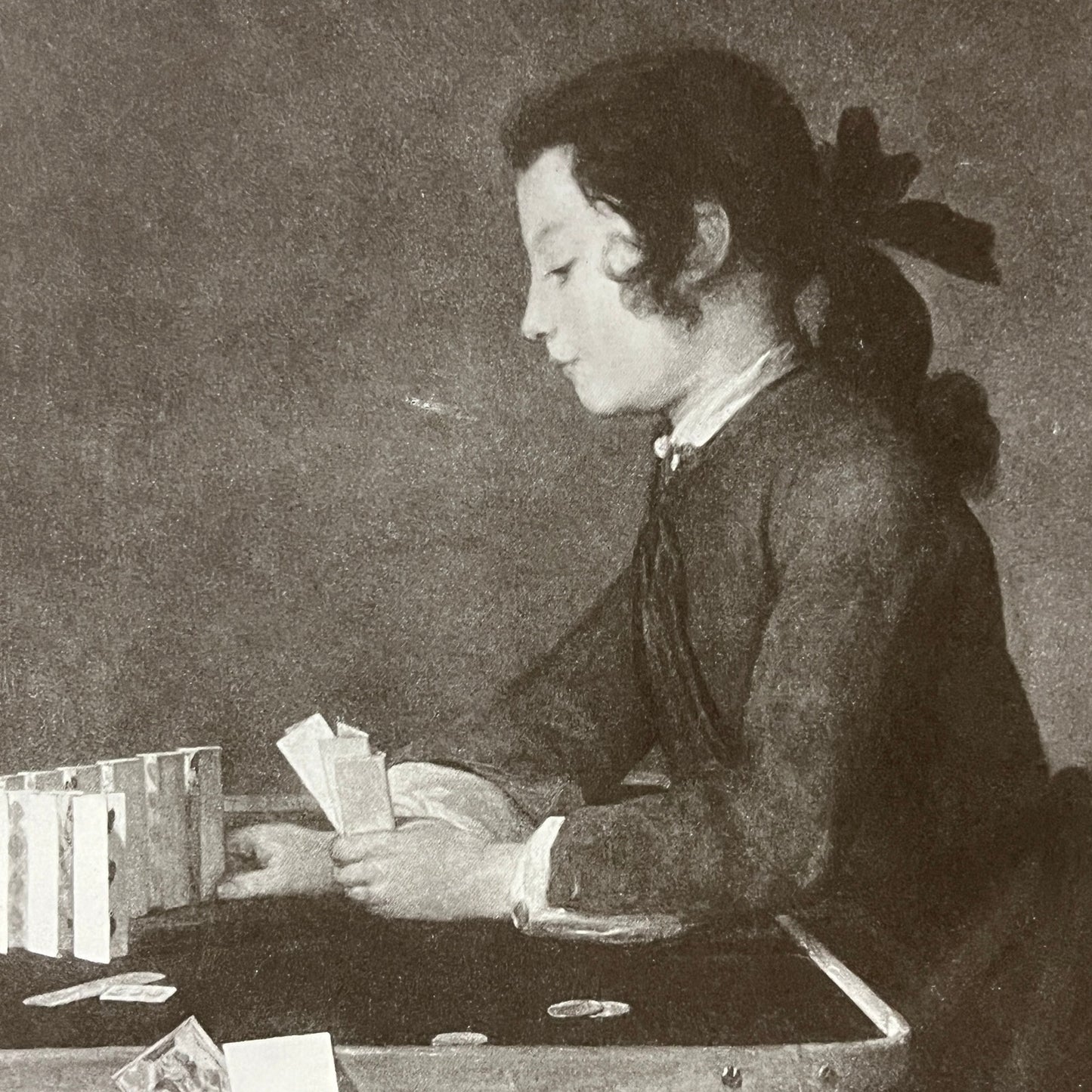 The House of Cards - Chardin Vintage Art Print 9x11.5 V5