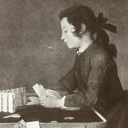 The House of Cards - Chardin Vintage Art Print 9x11.5 V5