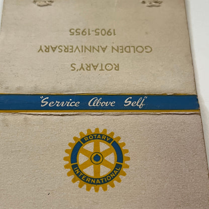 1955 Rotary Club Golden Anniversary Vintage Matchbook Cover TB6-MB1-14
