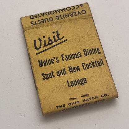 The Ledges Inn in Wiscasset Maine Vintage Matchbook Cover TB8-MB2-6