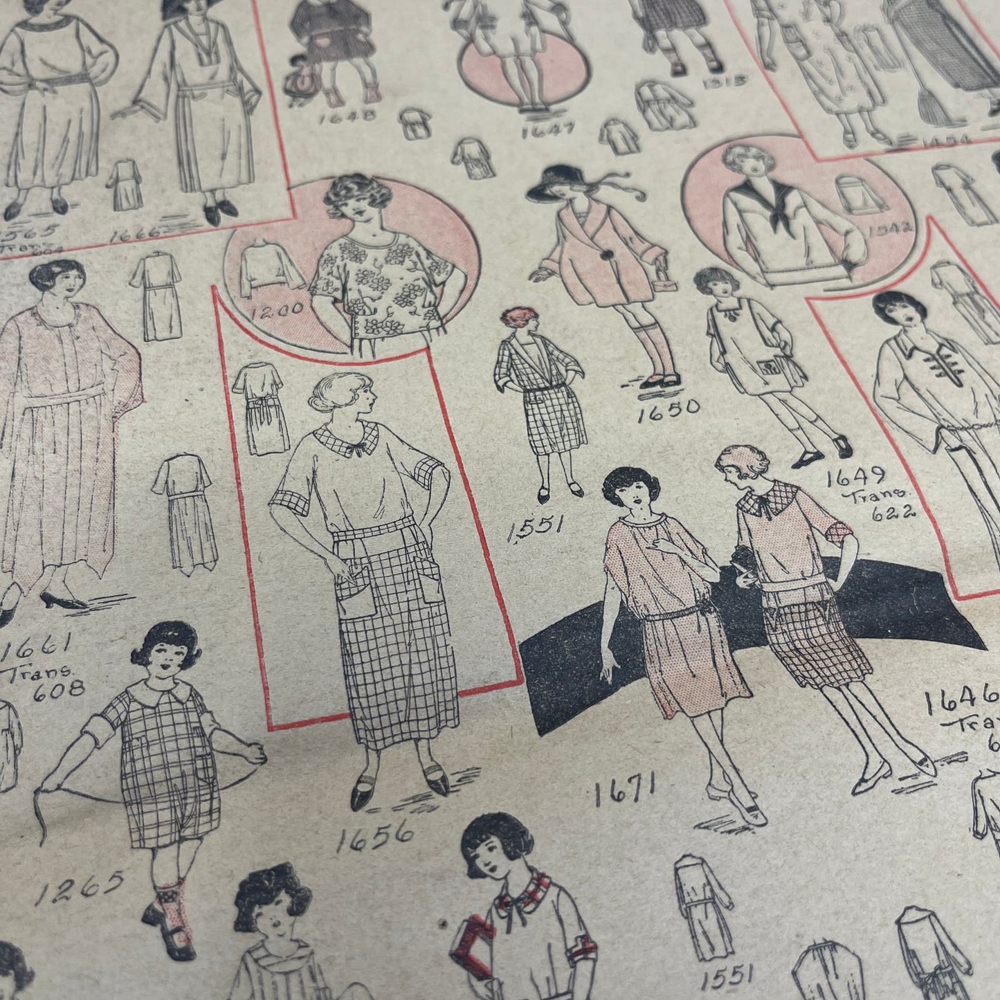 1923 Chambray-Gingham Days Clothing Patterns 10x13 Magazine Advertisement FL6-7