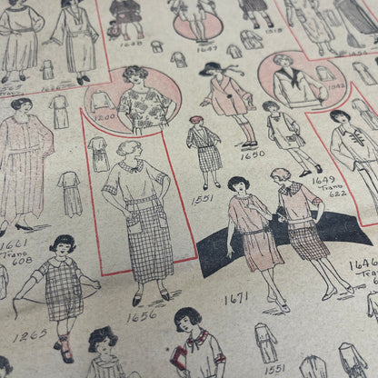 1923 Chambray-Gingham Days Clothing Patterns 10x13 Magazine Advertisement FL6-7