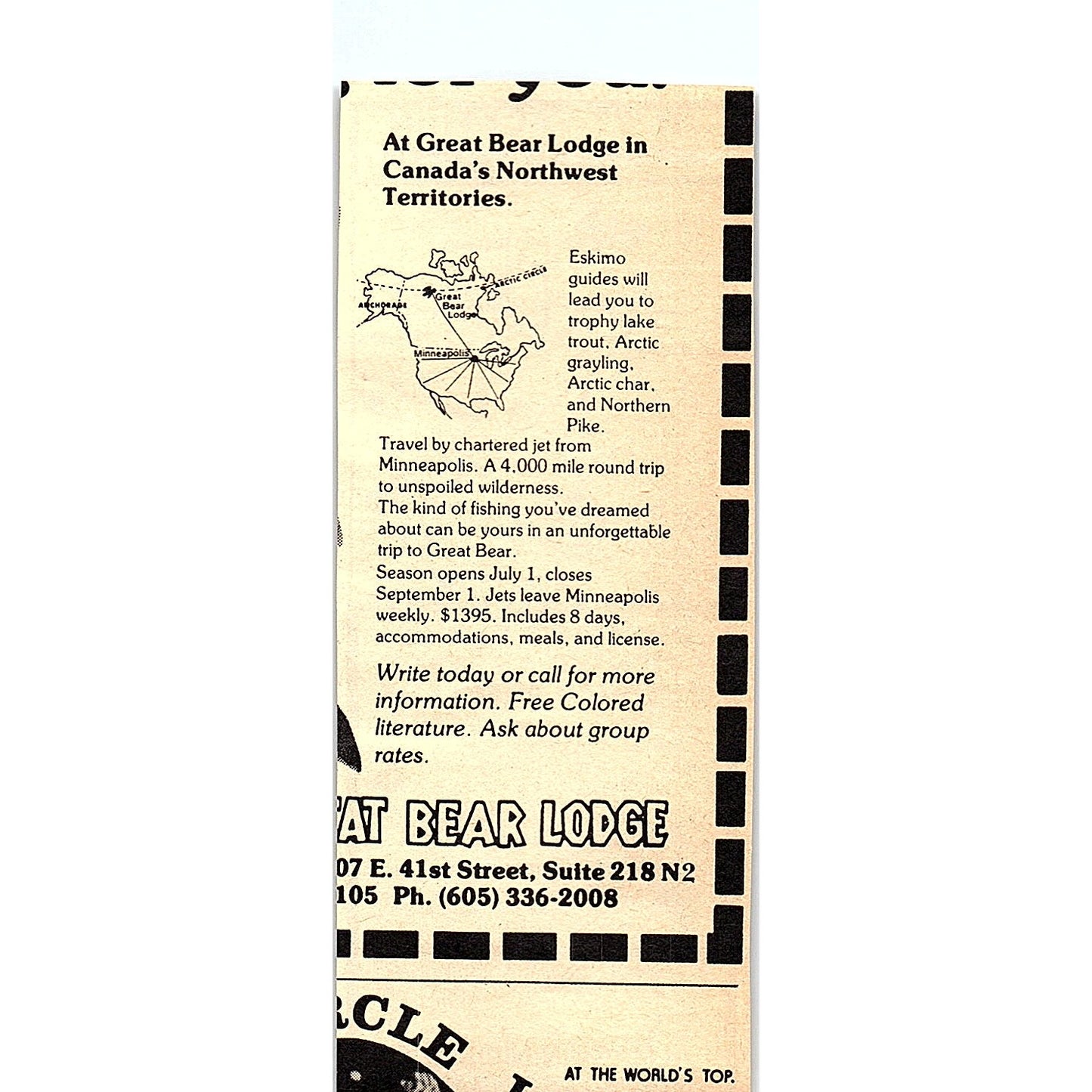 Almaguin-Nipissing Travel Association North Bay Ontario Canada 1977 Ad AF6-5