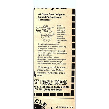 Almaguin-Nipissing Travel Association North Bay Ontario Canada 1977 Ad AF6-5