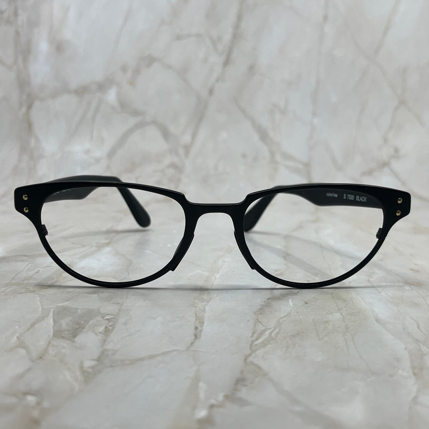 Revue Italy Black Metal & Acrylic Sunglasses Eyeglasses Frames TE9-G3-5