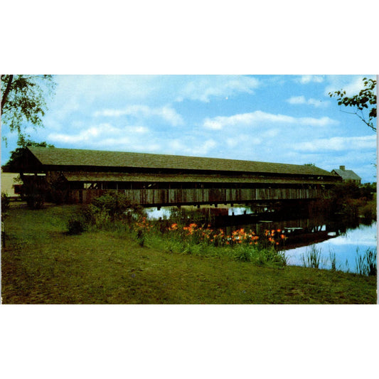 Shelburne Bridge Burlington VT Vintage Covered Bridge Postcard PC15