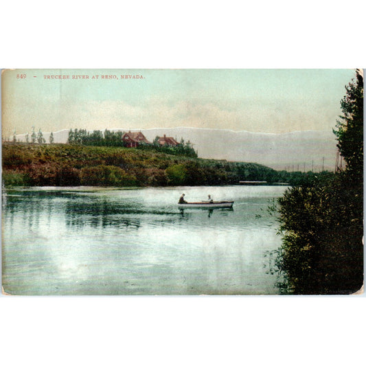 1906 Truckee River at Reno Nevada Vintage Original Postcard PD3