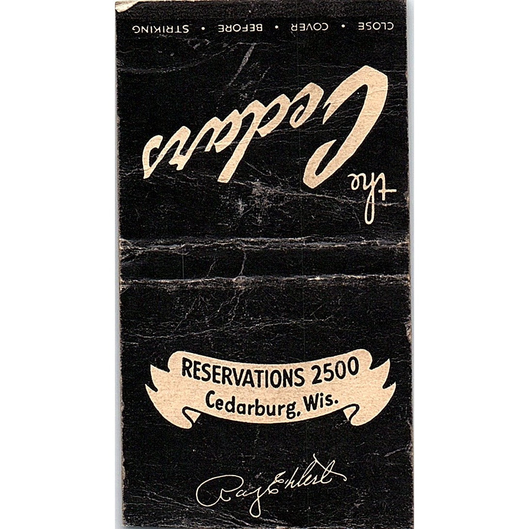 The Cedars Ray Ehlert Cedarburg WI Vintage Matchbook Cover SC7-Y3