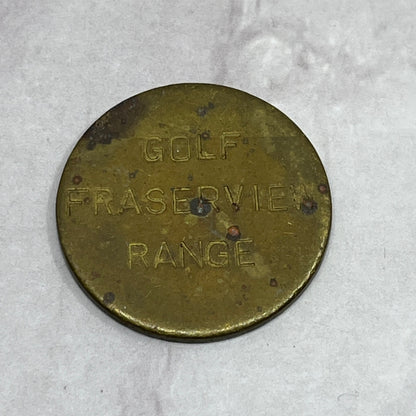 Vintage Brass Fraserview Golf Range Token Chit SE2