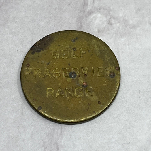 Vintage Brass Fraserview Golf Range Token Chit SE2