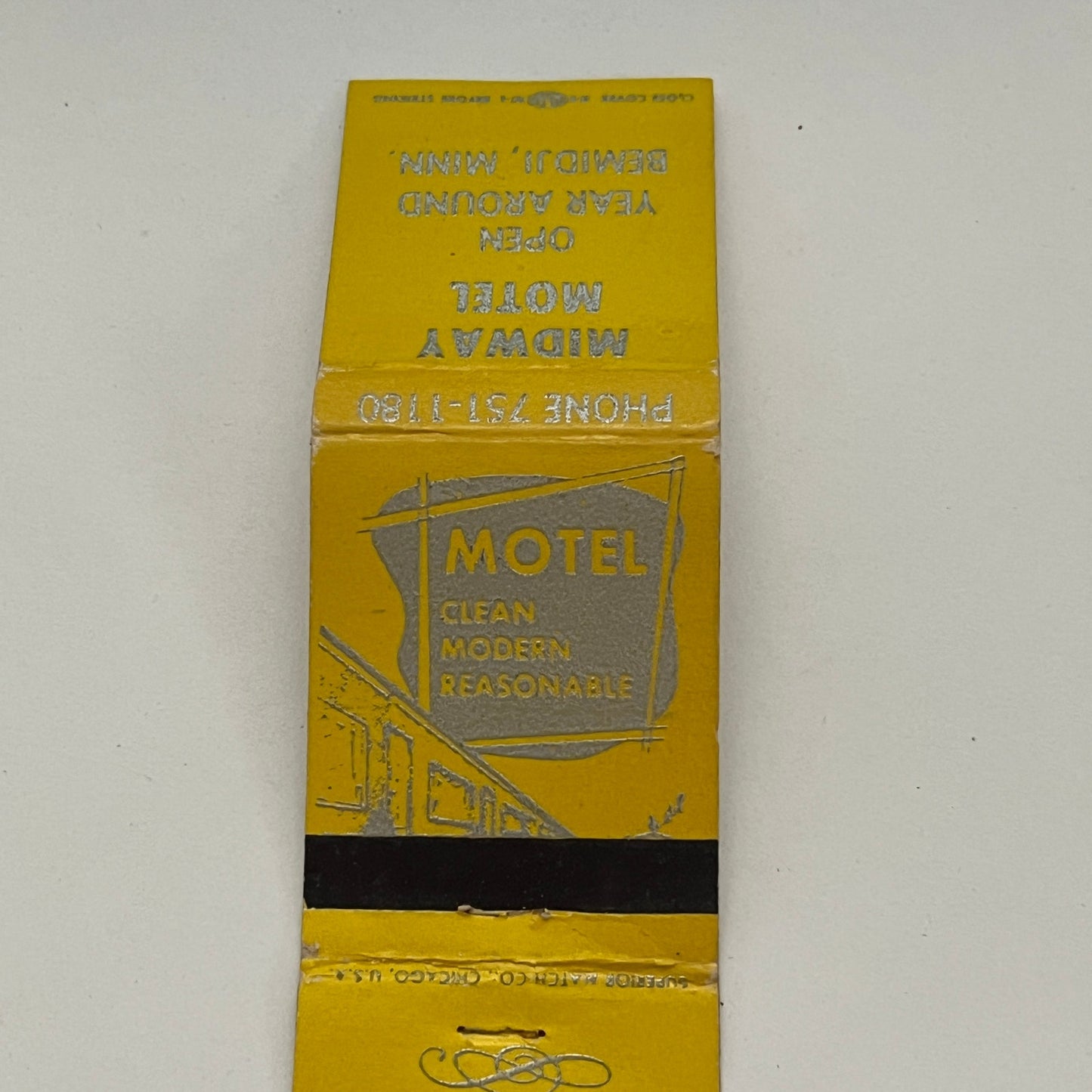 Midway Motel Bemidji Minnesota Vintage Matchbook TB6-MB2-14
