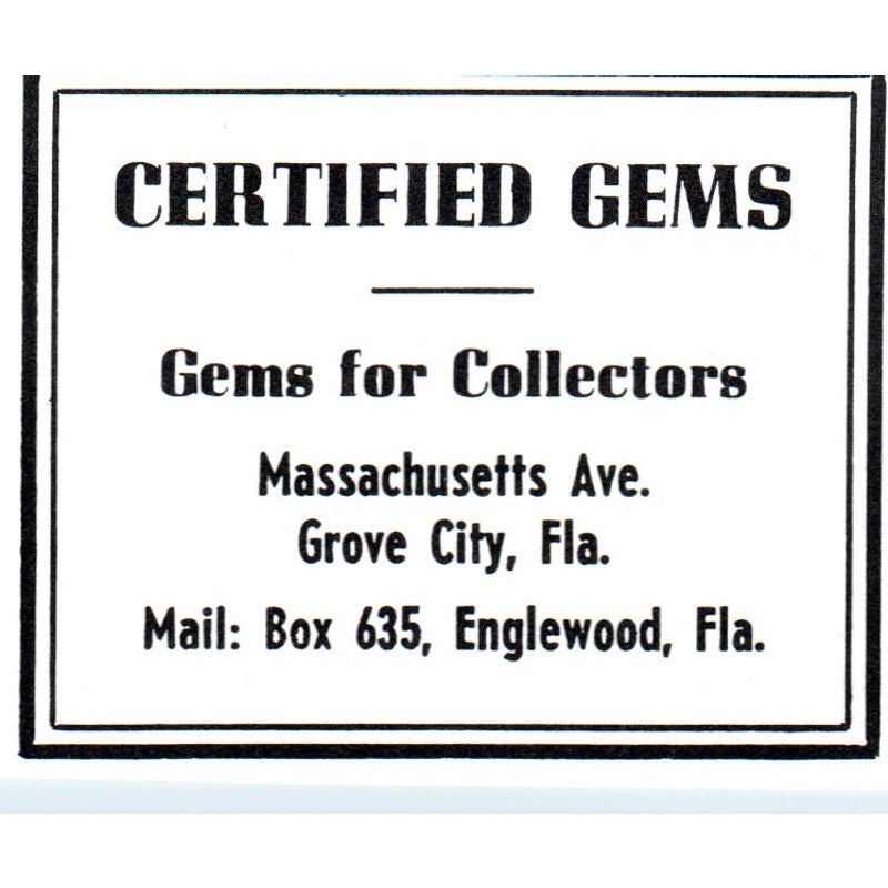 Certified Gems for Collectors Englewood Florida 1964 Magazine Ad AB6-M1