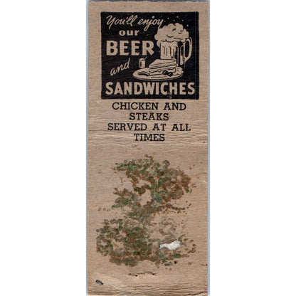 Northern Lights Tavern Max Dobschuetz Phillips WI Vintage Matchbook Cover SD4-Y9