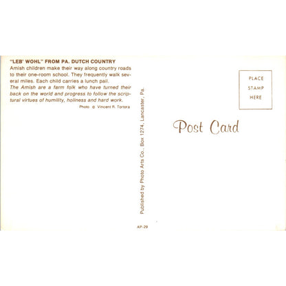 Leb' Wohl from Pennsylvania Dutch Country Postcard PD8