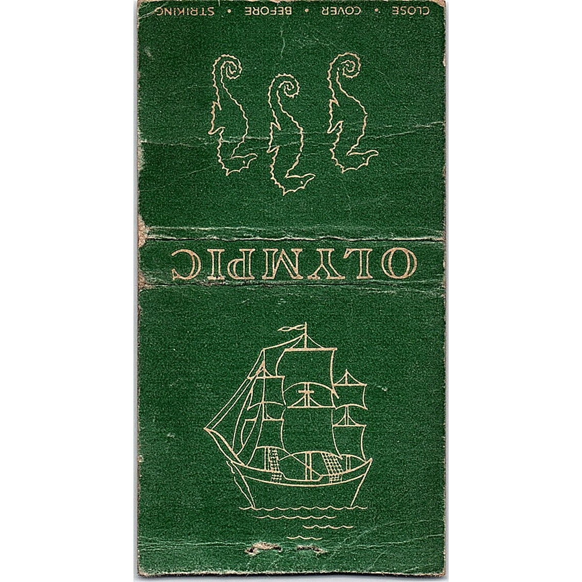 Marine Room in the Olympic Hotel Seattle Vintage Matchbook Cover SC7-Y3
