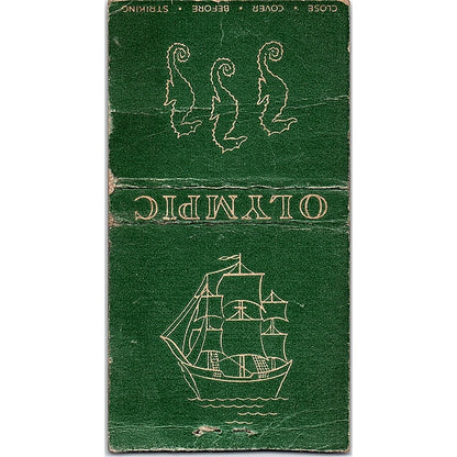 Marine Room in the Olympic Hotel Seattle Vintage Matchbook Cover SC7-Y3