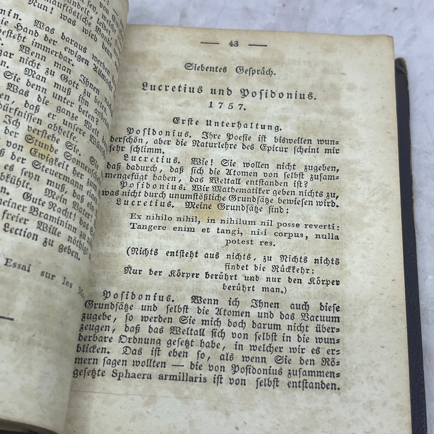 1840 Voltaire Philosophical Conversations Peregrinus Syntax German Book TH9-OB