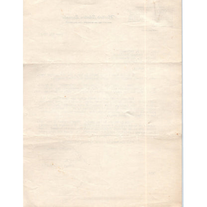 1944 United States Senate Committee on Banking and Currency Letterhead Memo D21