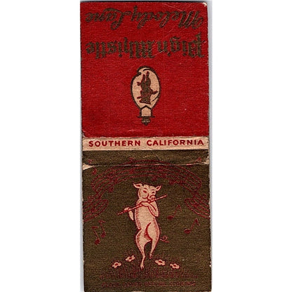 Pigh Whistle Melody Lane California Vintage Matchbook Cover SF3-Y1