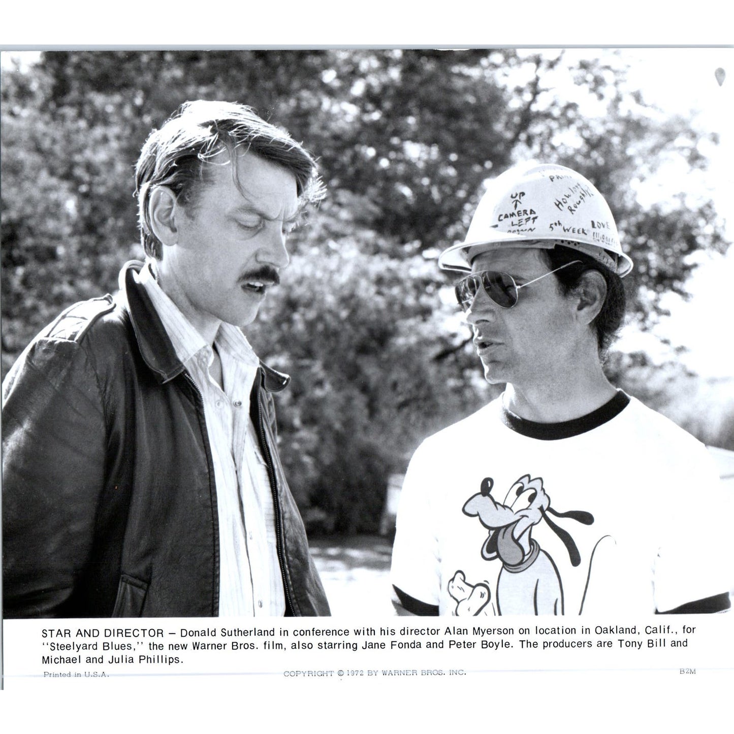 Star & Director Donald Sutherland 1972 Movie Still Steelyard Blues 7.5x9.5 AE7