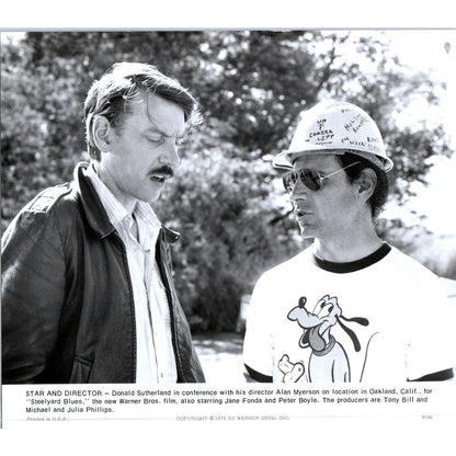 Star & Director Donald Sutherland 1972 Movie Still Steelyard Blues 7.5x9.5 AE7
