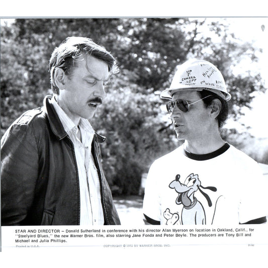 Star & Director Donald Sutherland 1972 Movie Still Steelyard Blues 7.5x9.5 AE7