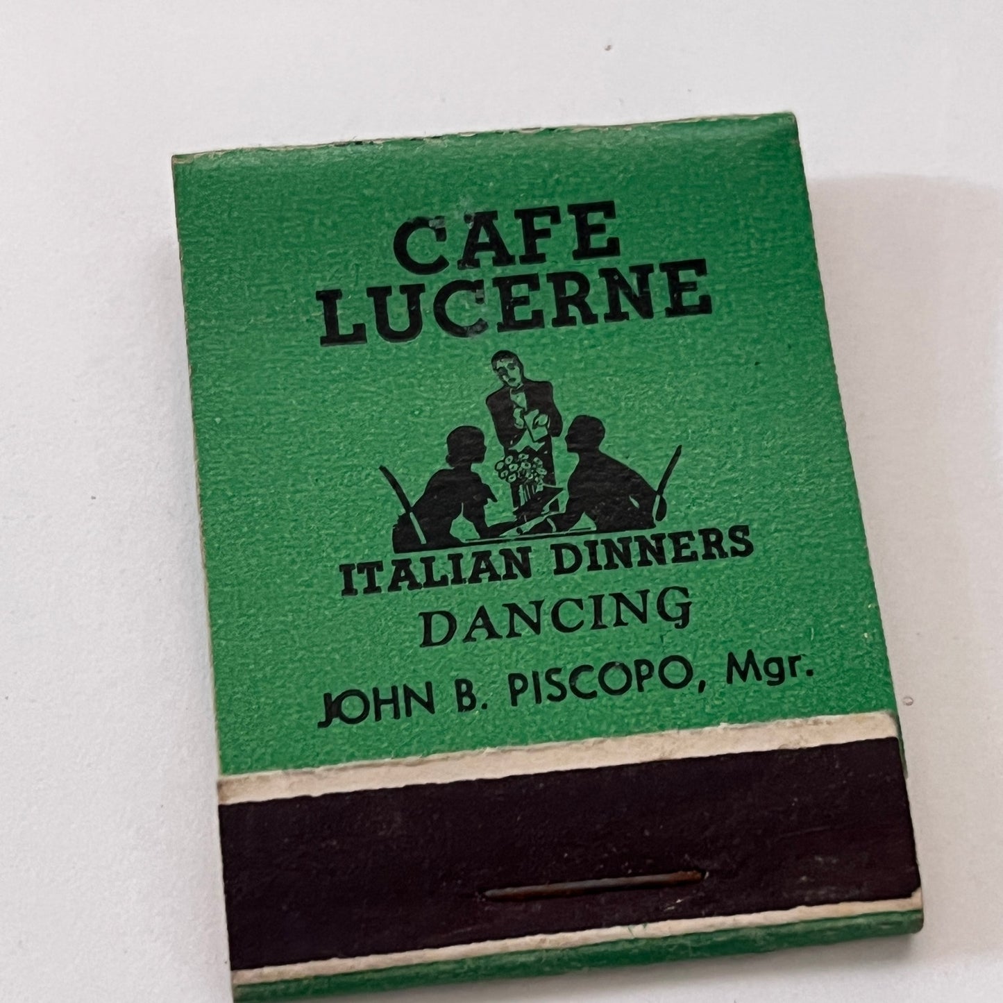 Cafe Lucerne John B Piscopo Hotel Lucerne Boston Vtg Matchbook Cover TB6-MB1-6