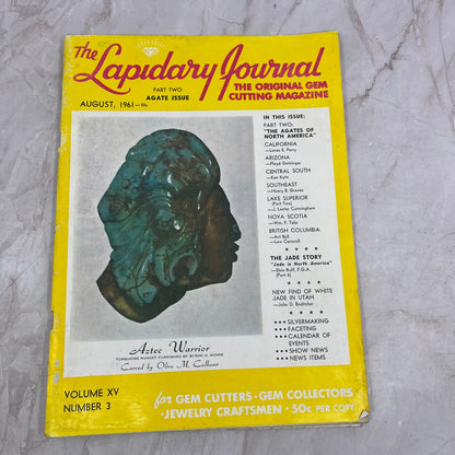 Aztec Warrior Turquoise Nugget Clive M. Colhour Lapidary Journal - Aug 1961 M23