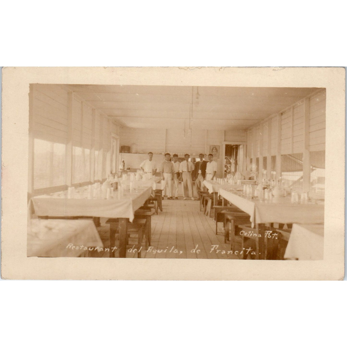 Restaurant Del Aguila, De Francita San Diego RPPC Vintage Original Postcard PD3