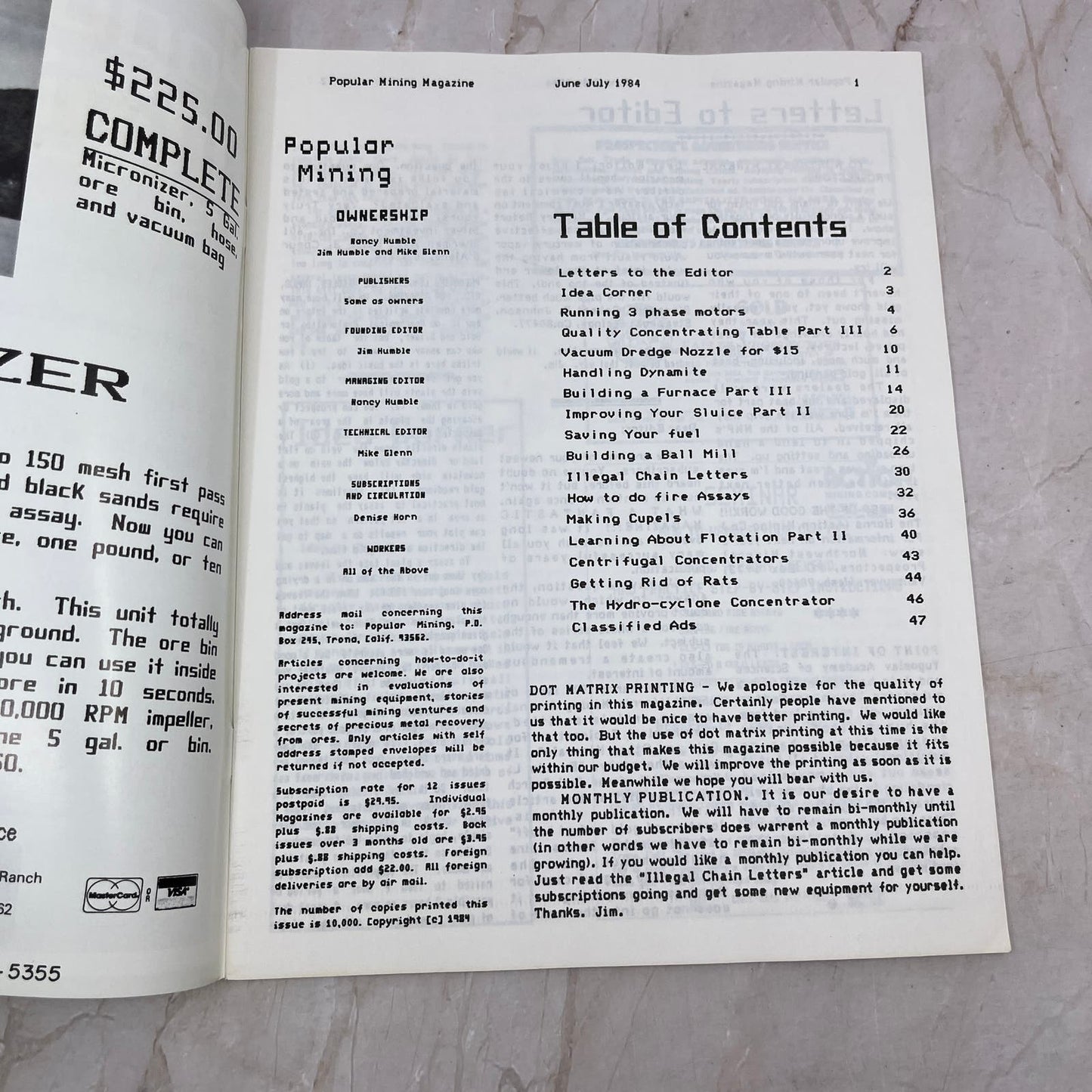 1984 Jun/Jul - Popular Mining Magazine - Treasure Hunting Prospecting Gold M11