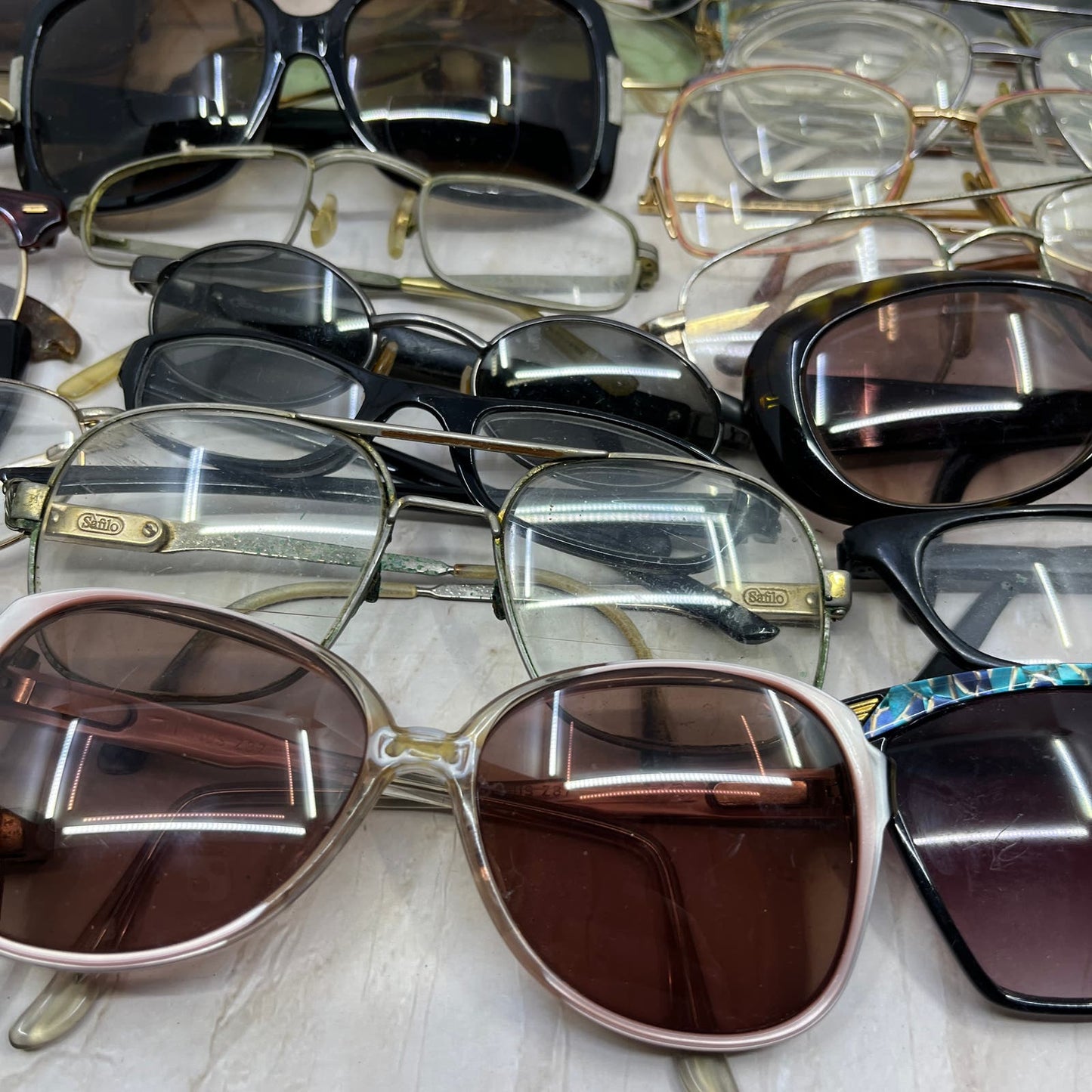 HUGE Lot of Vintage Eyeglasses Sunglasses Frames For Parts or Repair TE9