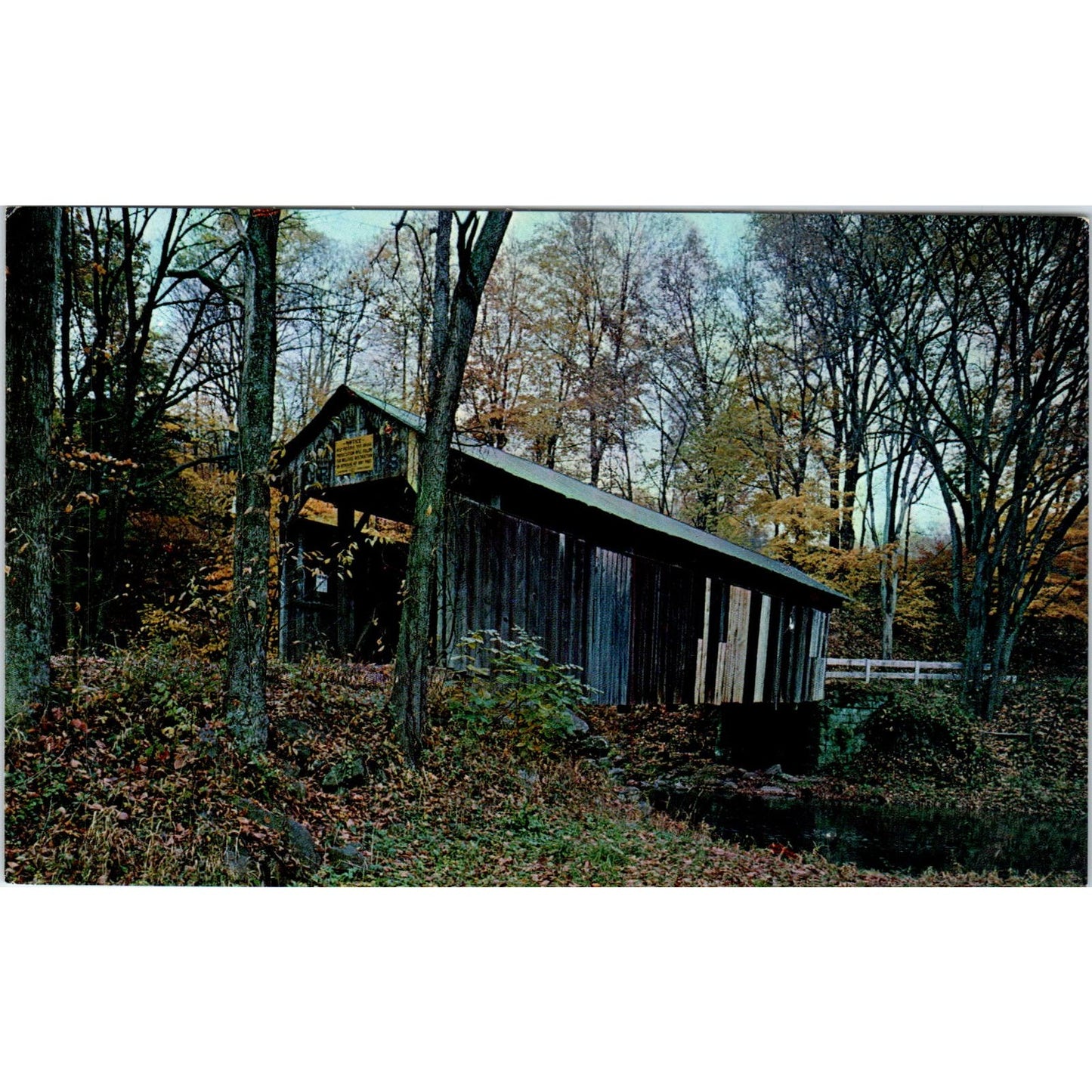 Teegarden Bridge #5 Columbiana County Ohio Covered Bridge Postcard PC6