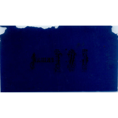 Antique Blue Celluloid Calling Card - G.W. Leaman Pennsylvania D21