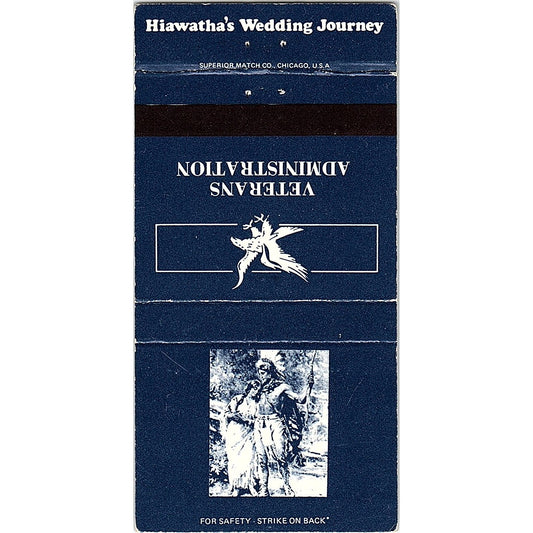 Hiawatha's Wedding Journey Veterans Administration Vintage Matchbook TB6-MB2-8