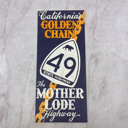 1976 CA State Highway 49 The Mother Lode Fold Out Brochure & Travel Map TA9-E2