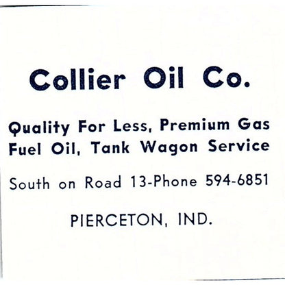 Collier Oil Co Pierceton Indiana 1964 Ad AG1-S14