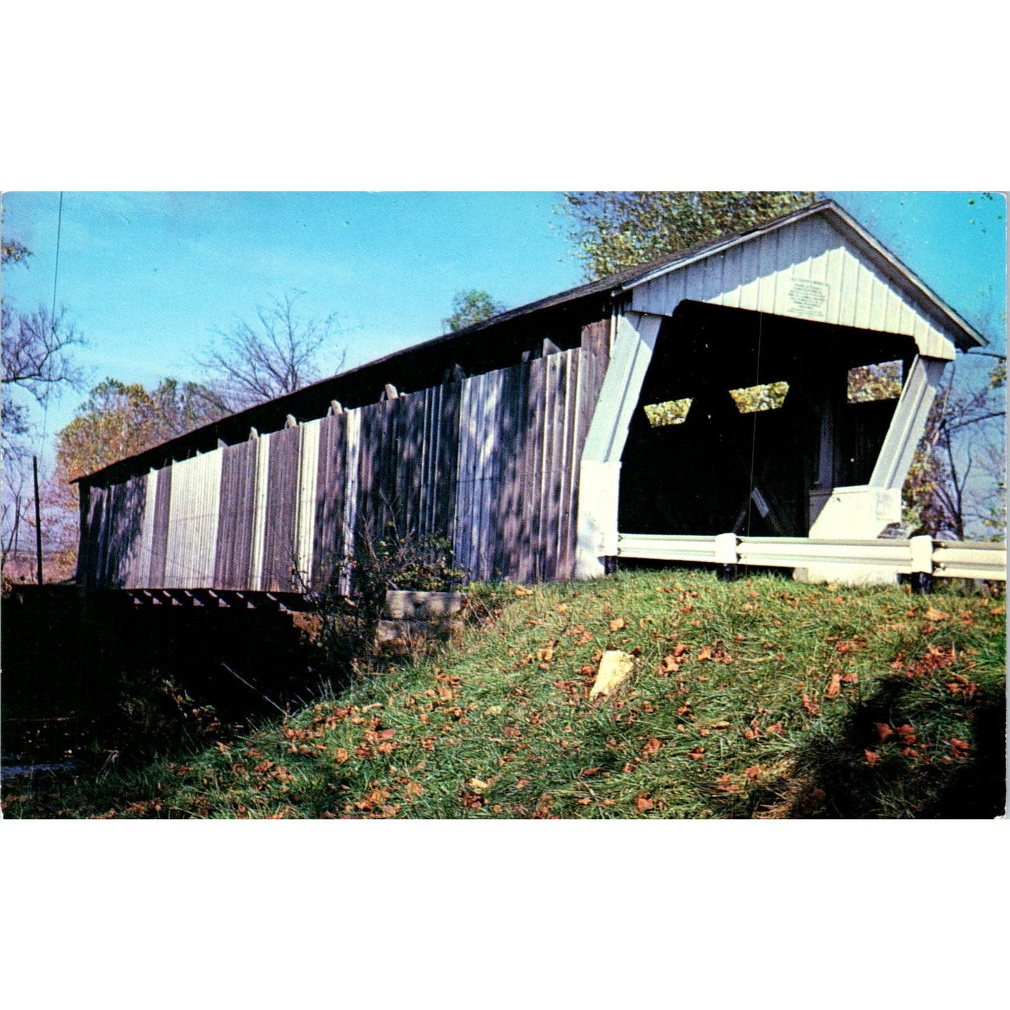 Burgotresser #3 Canal Winchester Ohio Covered Bridge Postcard PB13