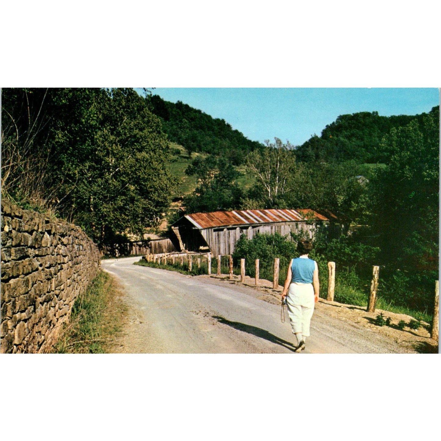 Scofield Bridge Huntington Twp Brown County OH Covered Bridge Postcard PC16