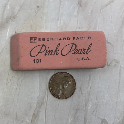 Vintage EF Eberhard Faber Pink Pearl 101 Eraser SB8